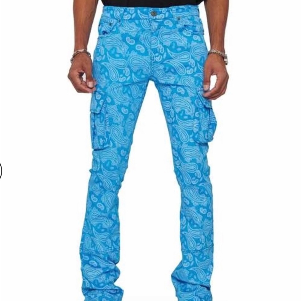 Valabasas stacked jeans blue Bandana Deadstock